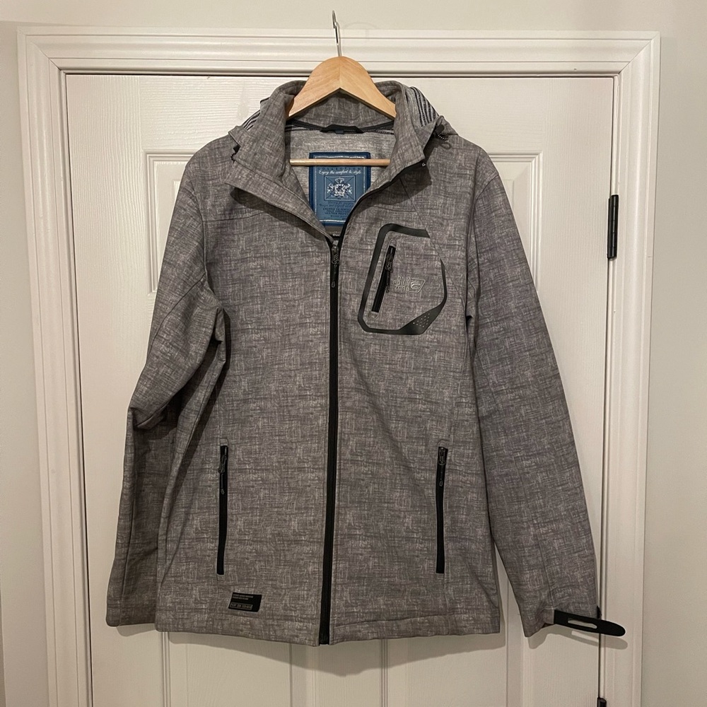 Mens Point Zero L light grey/charcoal jacket - buckle